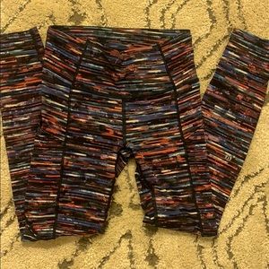 LULULEMON FAST AND FREE TIGHT MULTI COLOR SIZE 4